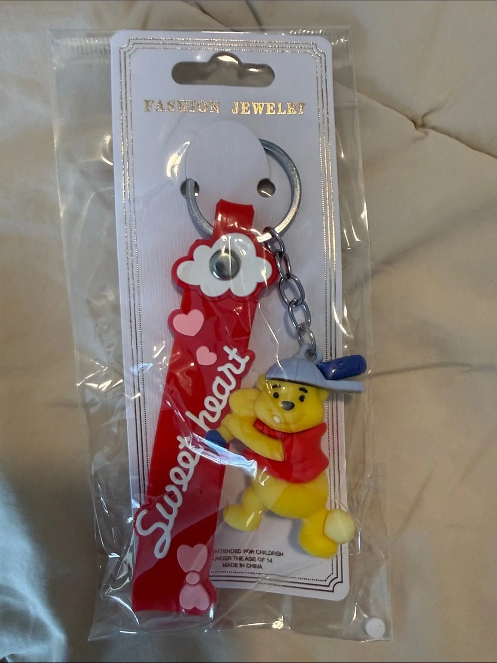 $5 for $25 Winnie Bear baseball Keychain Bag Charm